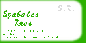 szabolcs kass business card